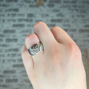 Harley Davidson | 925 sterling silver women biker hog ring size 7